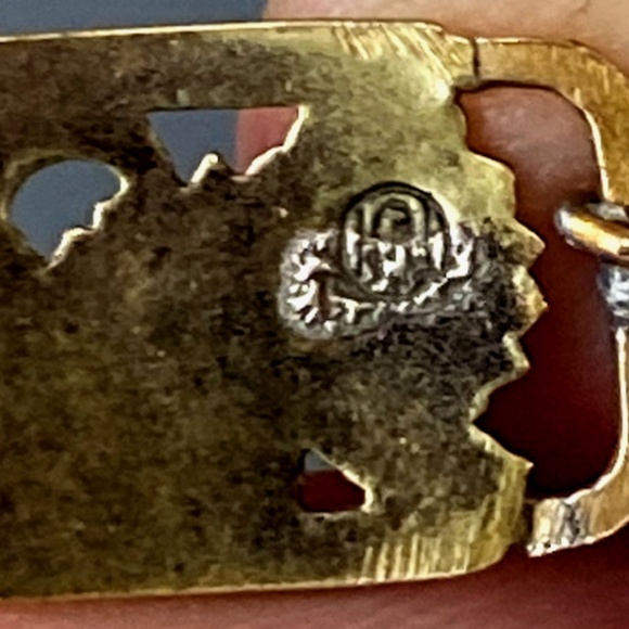 Antique Gold Filled Panel Openwork Bracelet Stamped 7.5 inches Long - Picture 7 of 7